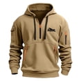 thumbnail image 4 of Sudadera con capucha para hombre, de manga larga, con diseño de cremallera, sudadera con capucha para hombre, ropa deportiva, chaqueta informal ajustada, 4 of 4