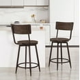 thumbnail image 5 of Swivel Counter Barstools Kitchen Island Counter Height Stools with Metal Frame, 24 Inch Seat Height Distressed, 5 of 5