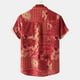 thumbnail image 4 of Camisas Para Hombre Cárdigan Hawaiano de Manga Corta Para La Playa Camisa Con Cuello Alto Impreso Camisas Casuales Con Botones Hacia Abajo Odeerbi ODB124772, 4 of 7