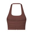 thumbnail image 1 of Sujetador deportivo de yoga plisado elegante de moda para mujer, ropa interior deportiva con espalda descubierta y escote halter sexy de estilo europeo y americano, 1 of 6