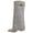 Grey, variant on Suede Knee High Boots with Adjustable Buckle Strap, for Fall Winter Fashion, Comfortable Heeled Booties, Womens Boots