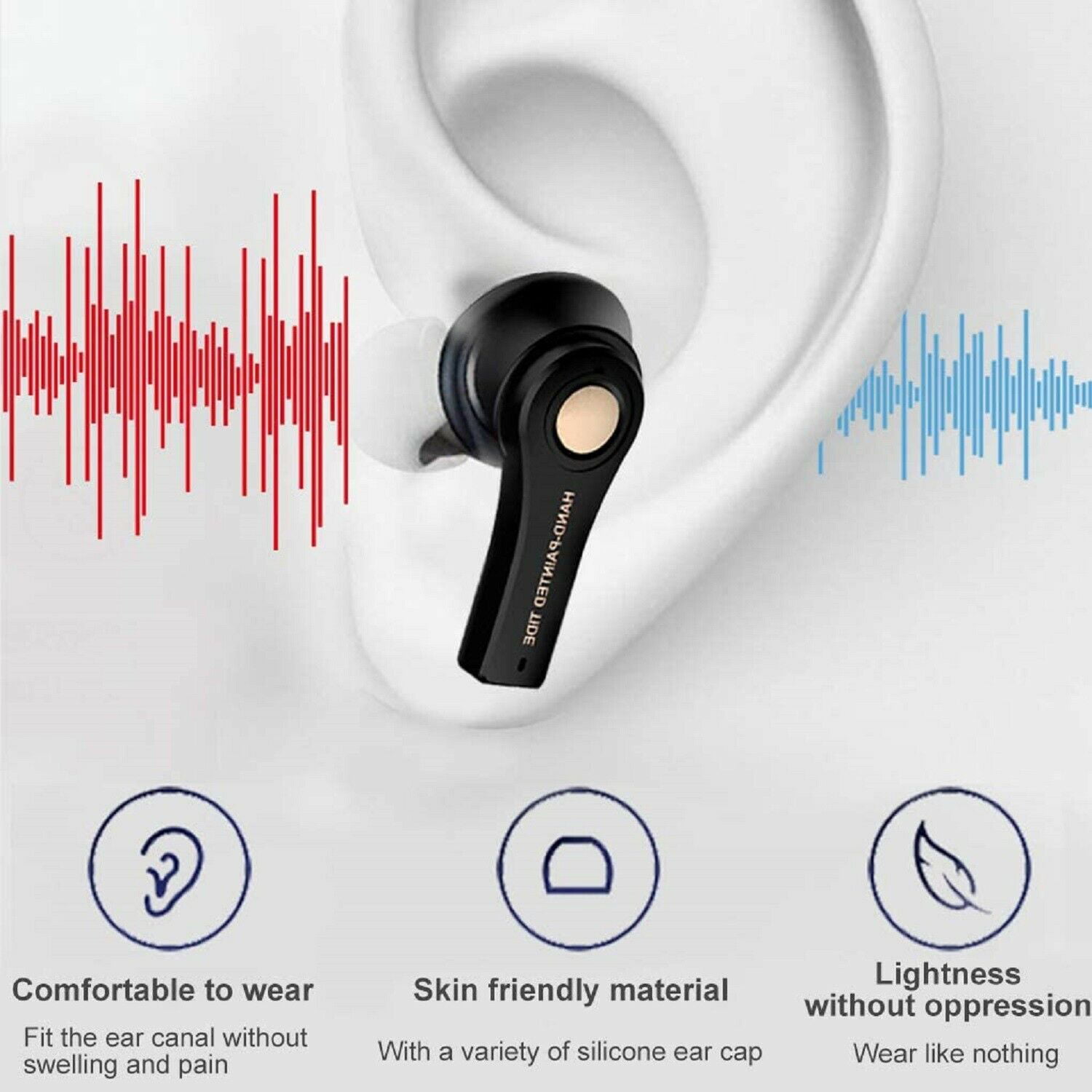 Wireless Earbuds Bluetooth 5.0 Headphones,40H Playtime w/Wireless Charging Case,IP6 Waterproof/Touch Control/TWS Stereo Bluetooth Earphones in-Ear w/Mic Headset for Running Workout Gym 