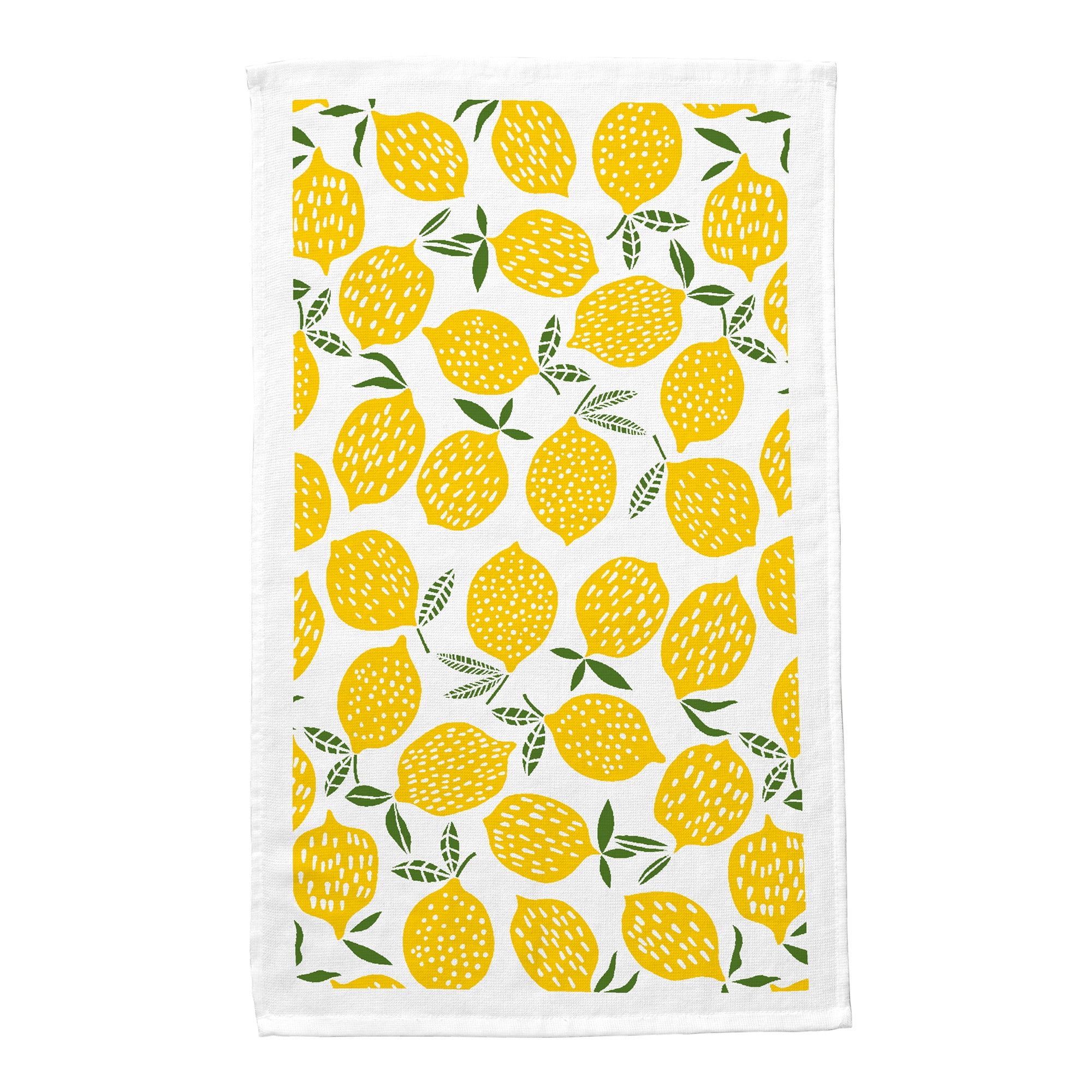 Mainstays Cotton Kitchen Textile Set Lemon Toss 5 Piece Walmart Com Walmart Com
