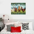 thumbnail image 5 of Nawypu Farmhouse Chicken Wall Art Country Roosters Hen Pictures Rustic Chicken Decor Canvas Painting Chicken Decorations Framed Artwork for Kitchen Bedroom Bathroom Living Room, 5 of 6