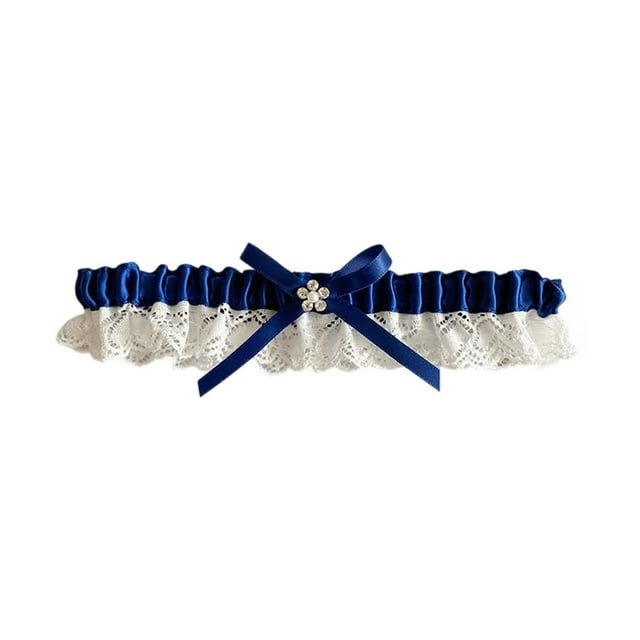 Elegant Bridal Wedding Garter with Rhinestone Lace Design for Bride and Prom Night