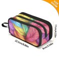 thumbnail image 4 of FORMRS Pencil Case with 3 Compartments Zipper Pouch, Elementary School Level and up, Vibrant Leaves Pattern, 4 of 8