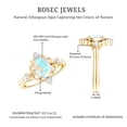thumbnail image 6 of Rosec Jewels Vintage Style Ethiopian Opal Oval Engagement Ring - 1.2 Ct - AAA Quality - Opal Diamond Ring - with Jewelry Box, 18K Yellow Gold, US 10.00, 6 of 8