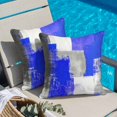 thumbnail image 5 of Navy Blue Grey Oil Painting Pillow Covers 18x18 Inch, Abstract Modern Geometric Linen Pillowcase with Invisible Zipper, Decorative Throw Pillow Covers Cushion Case for Couch Sofa Bed Living Room, 5 of 9
