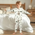 thumbnail image 6 of Dailycode Cotton Pajama Set Snug Fit Long Sleeve Top and Pants for 18M-8Y Cute Bear with Wreath, 6 of 7