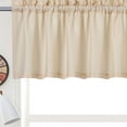 thumbnail image 2 of GlowSol Cafe Curtain Valance 60"W x 15"L Waffle Weave Waterproof Blackout Window Valance for Bathroom Kitchen, Creamy, 1 Panel, 2 of 6