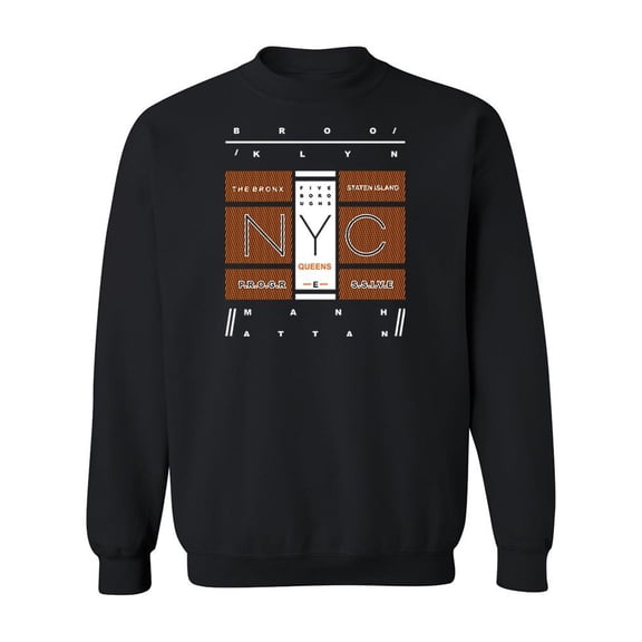 Brooklyn Manhattan Nyc Sweatshirt Men -Image by Shutterstock, Male x-Large