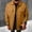 Yellow, variant on Men's Long Sleeve Snap Button Down Wool Blend Work Shirt Jacket Tweed Utility Shacket with Flap Pockets Big and Tall Size S-3XL Gray