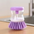 thumbnail image 4 of Soap Dispensing Palm Brush,Kitchen Brush Palm Hand-Held Scrubbing Soap Dispensing Washing-Up Scourer,Refillable Dish Brush for Plates Pots Pans Cutlery, 4 of 4