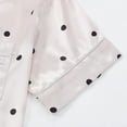 thumbnail image 5 of 5-14T Little Girls Button Down Pajamas Kids Polka Dot Print Nightwear Short Sleeve Top Long Pant Sleepwear, 5 of 7
