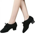 thumbnail image 5 of Leesechin Latin Dance Shoes Women Ballroom Tango Party Oxford Mid Heel Mesh Dancing Shoes, 5 of 6