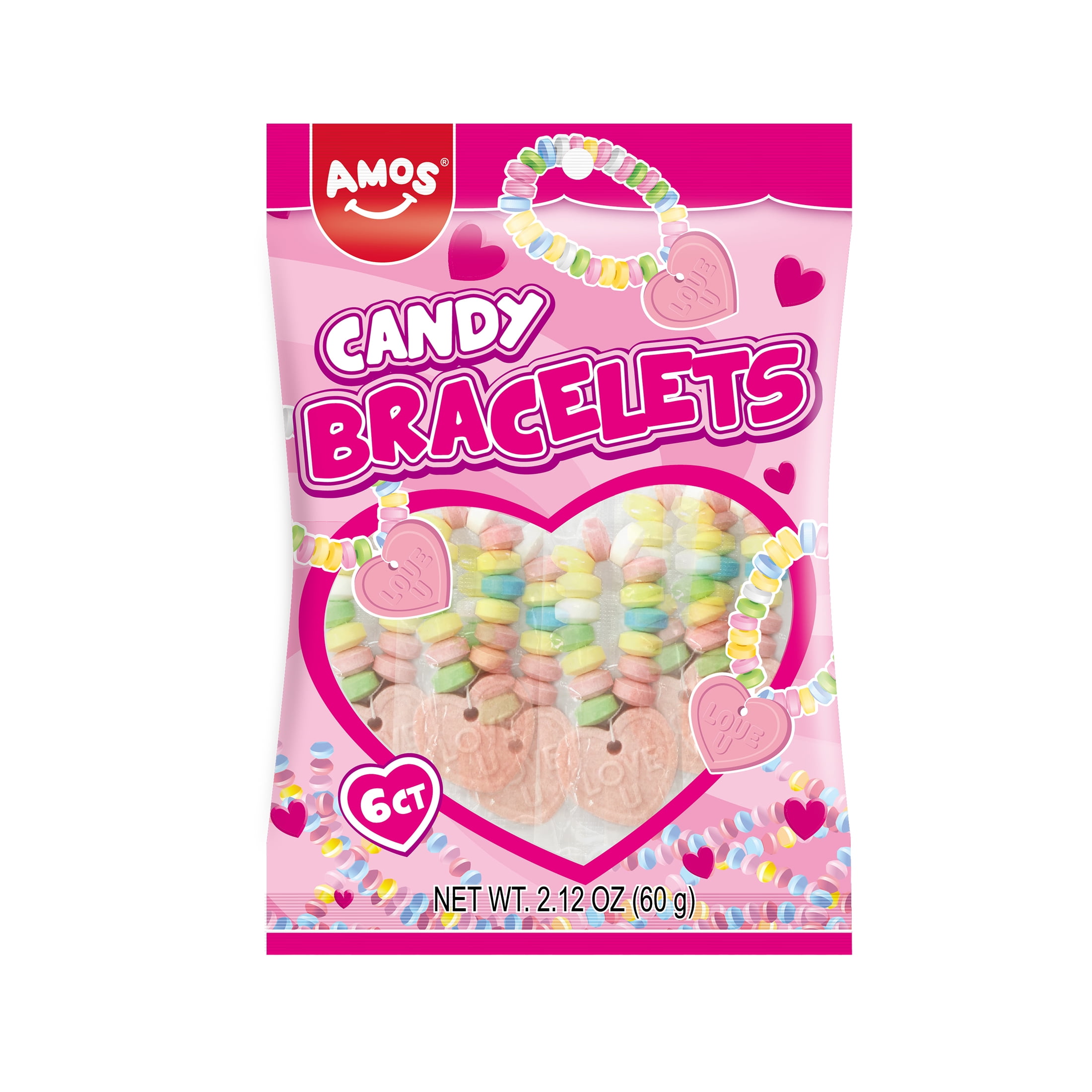 Amos Sweets Candy Bracelets, 2.12 oz, 6 CT