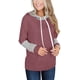thumbnail image 1 of Sudaderas con capucha informales a rayas para mujer, jersey básico de manga larga, ligero, con cordón, sudadera con cuello redondo Adepaton WMZY-705-16, 1 of 1
