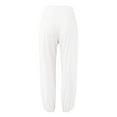 thumbnail image 3 of Ramiter Womens Sweatpants Women's High Waisted Reflective Yoga Pants with Pockets Athletic Leggings M,White, 3 of 5