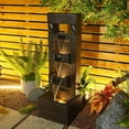 thumbnail image 5 of Outdoor Fountains and Indoor Waterfalls 4 Floor-Standing Water Fountain Outdoor with LED Lights and Pump for Garden, Living Room, Patio, Home Decor, 5 of 8