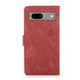thumbnail image 6 of Allytech Wallet Flip Case for Google Pixel 8a with Stylish Orchid Butterflies Embossed Pattern, Premium PU Leather Kickstand Magnetic Clasp Shockproof Case with Card Holder & Wrist Strap, Red, 6 of 7