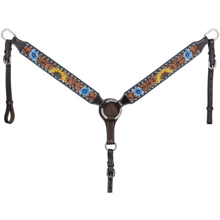 UPC: 0688499628167 | Tough 1 Sunflower and Turquoise Buckstitch Breast Collar N/A N/A