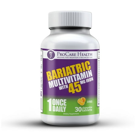 **New Enhanced Formula**Bariatric Complete Chewable Multi-Vitamin Once Per Day 30 Count- Designed for RNY, Sleeve, Bypass and Switch Surgery Patients- 1 Month (Best Vitamins For Bariatric Surgery)