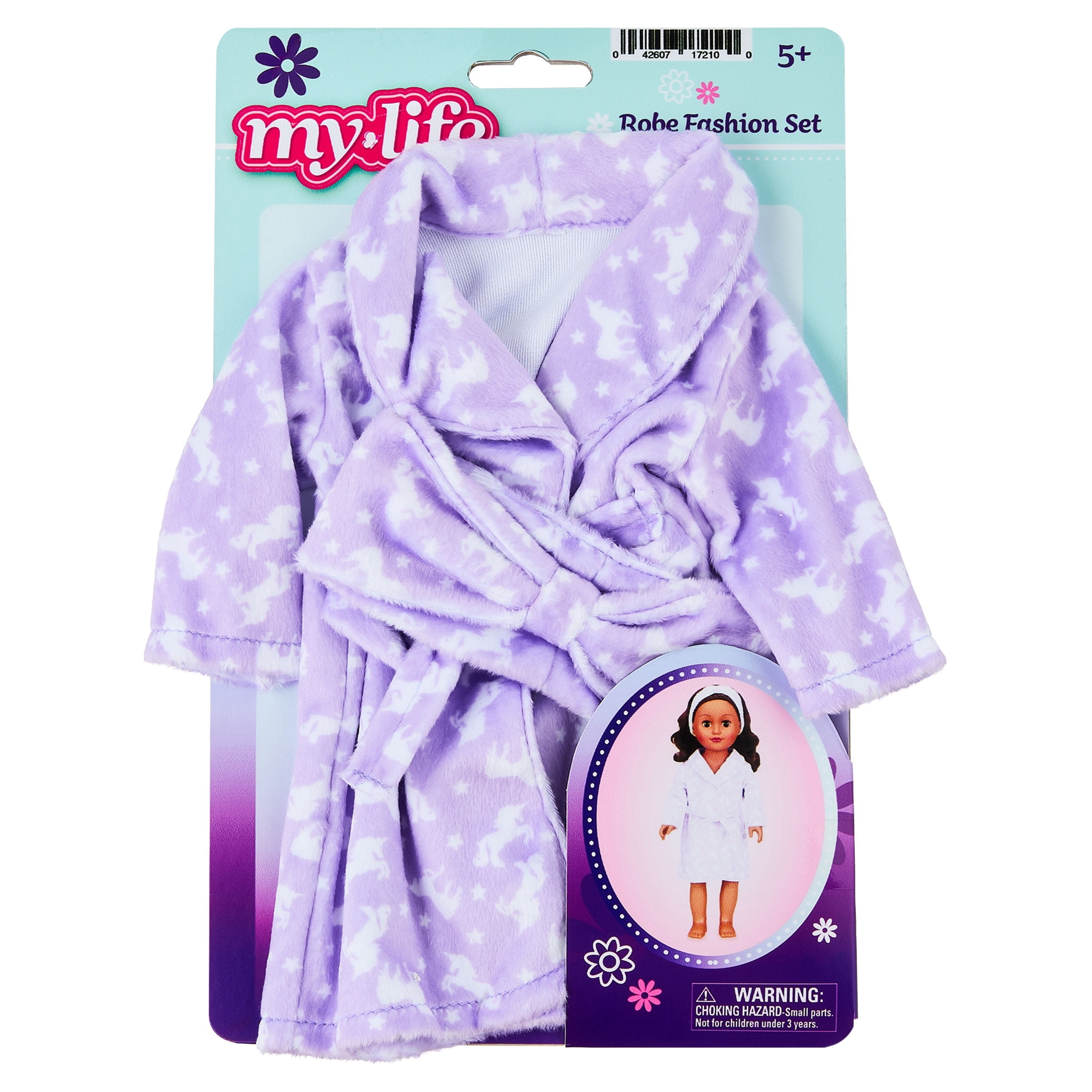 My Life As Unicorn Robe Fashion Set for 18-inch Dolls, 2 Pieces
