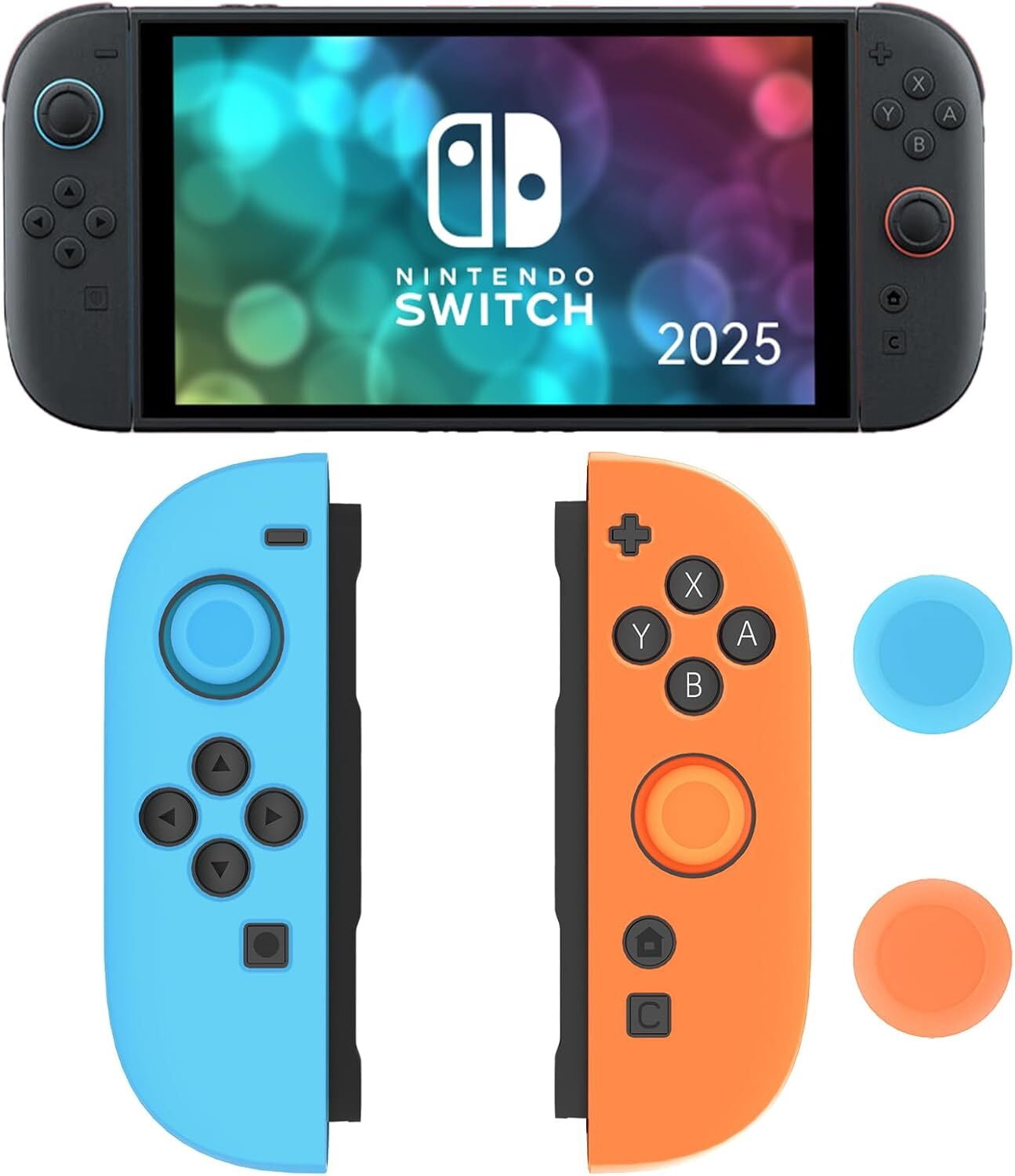 2025 Newest Nintendo Switch™ 2 + Mario Kart™ World Bundle with DSD Joy-Con Cover for Handheld Controllers