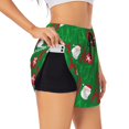 thumbnail image 5 of Rocae Cute Santa for Women's Athletic Shorts Quick Dry Workout Hiking Shorts With Pockets for Running, Yoga, Gym, Sports Large, 5 of 9