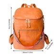 thumbnail image 3 of ZTTD PU Leather Capacity Convertible Backpack Women Bag Women Backpack Fashion Casual Large Capacity Bag, 3 of 6