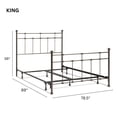 thumbnail image 6 of Dexter Metal King Bed with Headboard & Footboard, Hammered Brown, 6 of 6