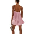 thumbnail image 2 of Women Spaghetti Strap Dress Rhinestone Cutout Cocktail Party Dress, 2 of 3