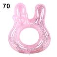 thumbnail image 2 of Tubo de natación, anillo de natación de conejo rosa con lentejuelas, anillo de natación de conejo rosa, anillo de natación con lentejuelas, características mejoradas, 2 of 11