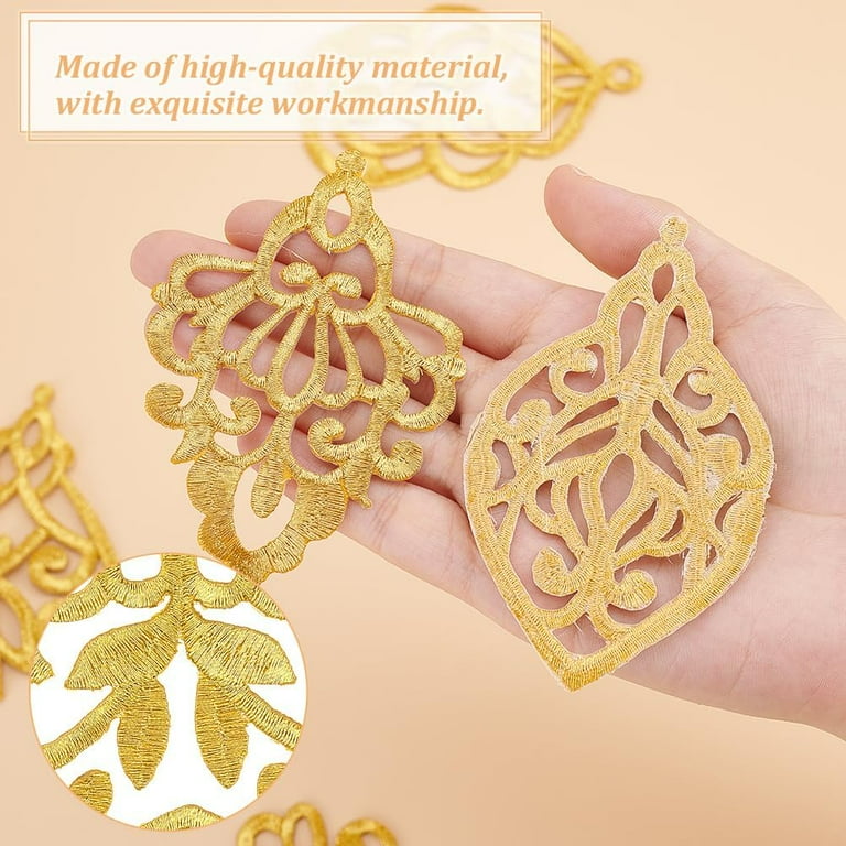 12Pcs Gold Flower Applique Patches for Clothes 6 Styles Polyester Golden  Auspicious Cloud Embroidery Lace Applique Golden Ethnic Style Leaf Wreath  Patch for DIY Sewing Prom Dress Shoes - Walmart.com