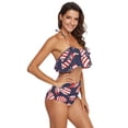 thumbnail image 3 of Ckdifva American Flag Football Womens High Waisted Bikini Set Two Piece Swimsuit Bathing Suits, 3 of 5