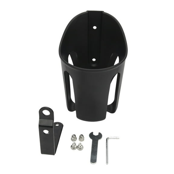 BIBABLYKE Universal Motorcycle Electric Scooter Cup Holder Coffee Mug Mount Adjustable Width Plastic Water Bottle Holder for Bike