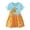 dress 98#Yellow, variant on WAYUTE Girls' Dresses Short Sleeve Animal Print Patchwork Sundress for Toddler Kids Comfort Playwear Casual Summer Dailywear
