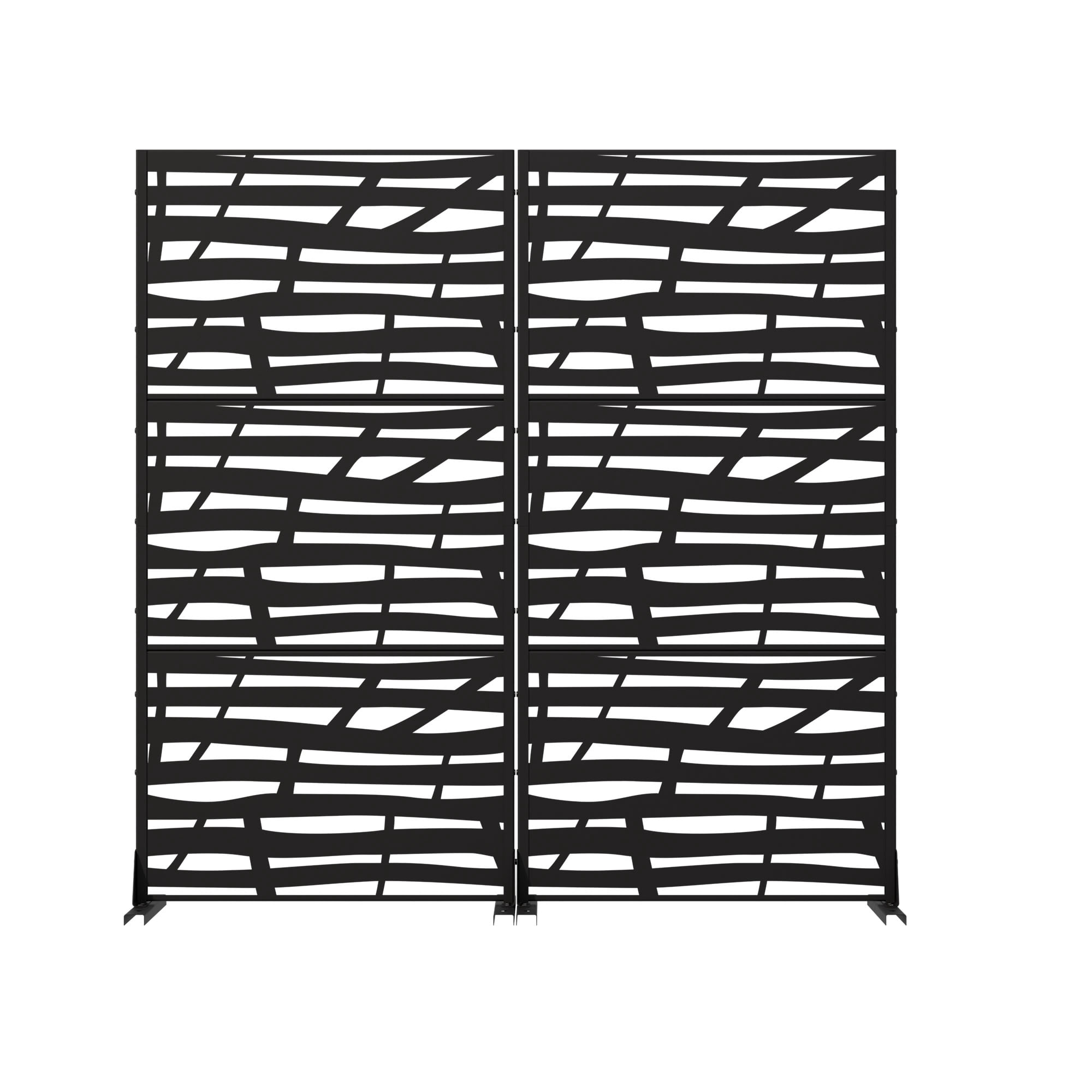 MAYEERTY 72*35in Outdoor Privacy Screen, Heavy Duty Metal Privacy Fence, Decorative Privacy Panel for Patio, Balcony, Backyard, Garden