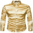 thumbnail image 1 of Stylish Men‘s Solid Color Business Shirts with Turn-Down Collar for Office, 1 of 9