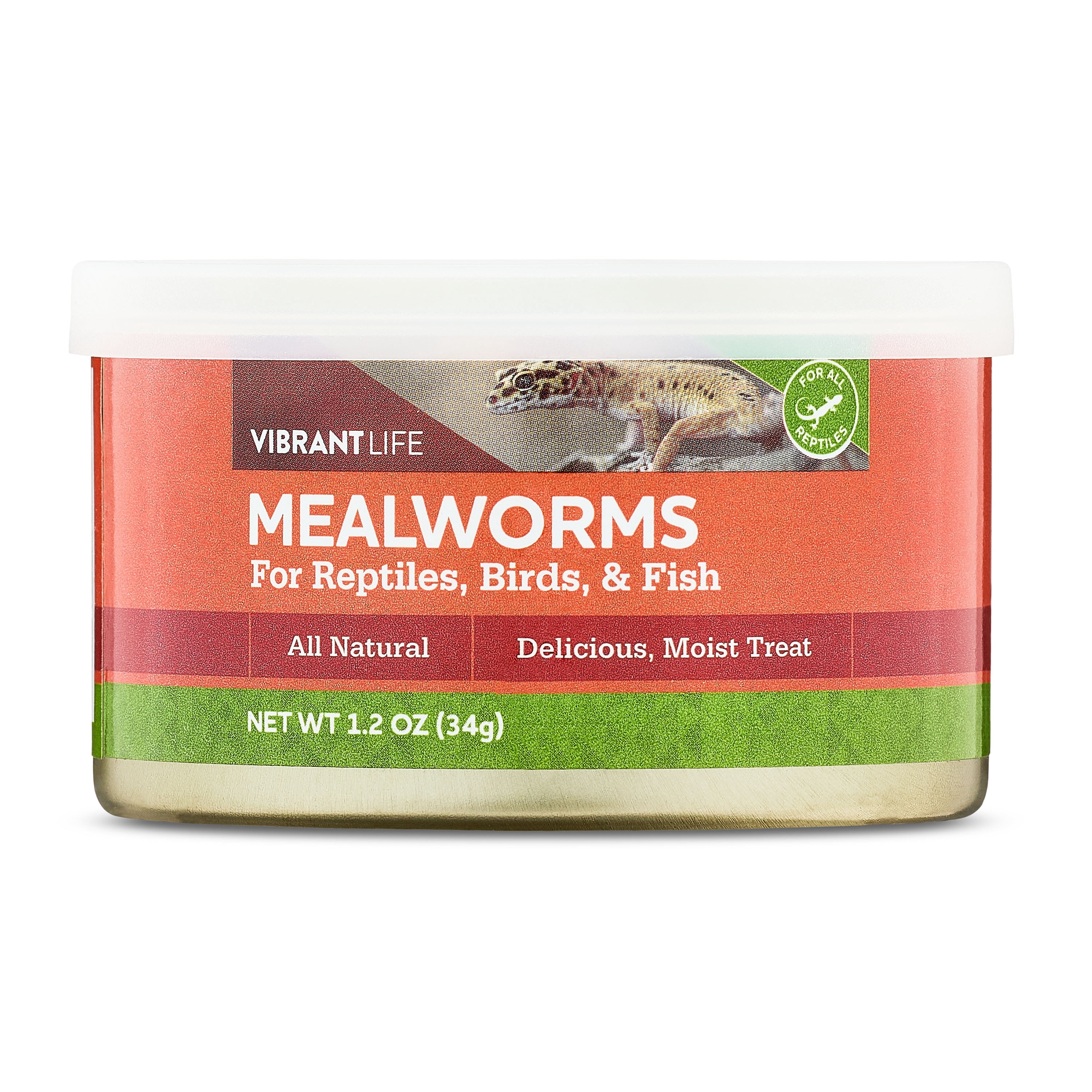 (24 pack) Vibrant Life Canned Mealworms for Reptiles, Birds & Fish, 1.2 oz