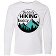 thumbnail image 3 of Inktastic Daddy's Hiking Buddy with Mountains and Trees Long Sleeve Youth T-Shirt, 3 of 5