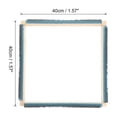 thumbnail image 2 of Uxcell 15.7" x 15.7" Punch Needle Frame, Beech Wood Square Rug Hooking Frame, Khaki, 2 of 7
