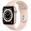 AppleWatch Series 6 (GPS, 44mm) - Gold Aluminum Case with Pink Sand Sport Band