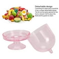 thumbnail image 4 of 12pcs Mini Cake Plate with Lid, Plastic Cake Stand, Transparent Tray, Base Stable, for Desserts Candy Cupcake Puddings, Display Plate for Decorating Birthdays, Weddings, Party, 4 of 8
