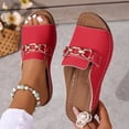 thumbnail image 2 of Lenago Slippers for Women Solid Color Cozy Platform Slip On House Shoes Flat Soft Memory Foam Anti-Skid Rubber Sole Bedroom Indoor Outdoor Slipper Sandals, 2 of 8