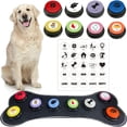 thumbnail image 2 of Pet Interaction Button Toy Set of 8, Dog Buttons Talk Updated 6/8 Pack Dog Communication Buttons Recordable Talking Training Buttons for Dogs 30 Seconds Voice Dog Speaking Buttons with Dog Brush Set, 2 of 9