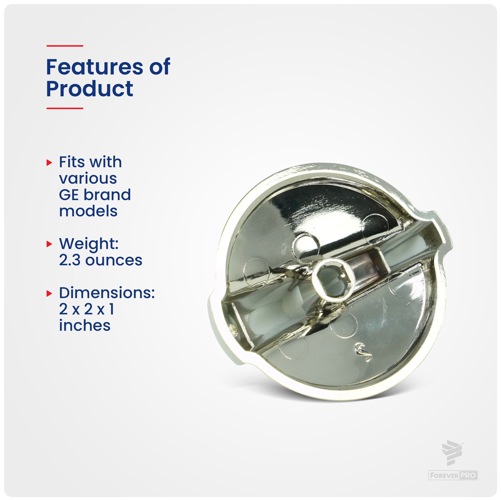 ForeverPRO WB03T10284 Knob Infinite (Ss) for GE Range 1373043 AH2321076 EA2321076 PS2321076