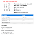 thumbnail image 2 of Front Brake Hardware Kit - Compatible with 1980 - 1989 Subaru GL 1981 1982 1983 1984 1985 1986 1987 1988, 2 of 2
