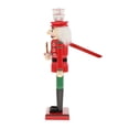 thumbnail image 4 of 2 Piezas de Cascanueces Adornos Artesanía Pintada Navidad Decoración de Navidad Muñeco de Marioneta Decoración Coleccion CUTICAT marioneta de soldado cascanueces, 4 of 8