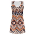 thumbnail image 3 of Vestido Informal de Verano Para Mujer 2025, Cuello En V, Fluido, Midi, Bohemio, Playa, Plisado, Línea A, Vestido de Tirantes Para, 3 of 3
